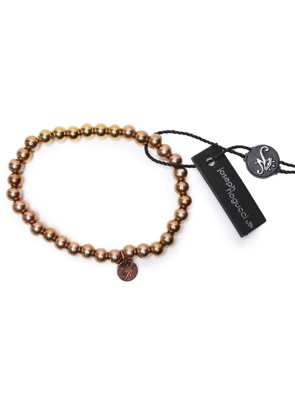 Joseph Nogucci 18K Rose Gold Plated Stainless Steel Bead Expression Bracelet - Picture 5 of 8